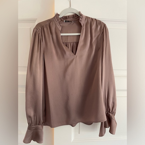 Go Silk dusty rose silk blouse - Picture 1 of 5